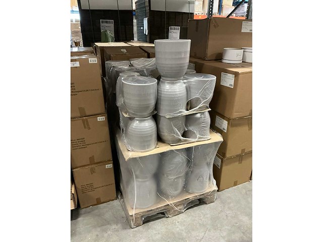Partij potten grey stone 289 h24xø23cm (56x) - afbeelding 4 van  4
