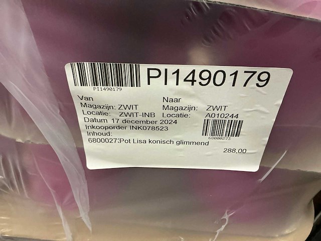 Partij potten lisa konisch glimmend fuchsia h13xd14cm (288x) - afbeelding 3 van  3