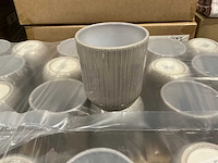 Partij potten orchidee ribbel d.10,5/h.11cm grijs (480x) - afbeelding 2 van  5