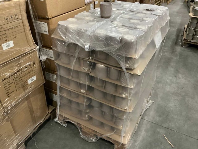 Partij potten orchidee ribbel d.10,5/h.11cm grijs (480x) - afbeelding 4 van  5