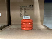 Partij potten ribbed d11,5/h8,5cm orange es99/tray dolomite (504x) - afbeelding 1 van  7