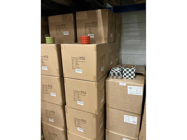 Partij potten ribbed d11,5/h8,5cm orange es99/tray dolomite (504x) - afbeelding 2 van  7