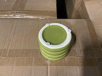 Partij potten ribbed d7,8/h6,5cm green es5.512/tray dolomite (864x) - afbeelding 4 van  6