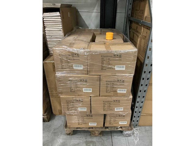 Partij potten ribbed d7,8/h6,5cm yellow es5.512/tray dolomite (864x) - afbeelding 2 van  7