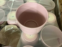 Partij potten rosa stone 489 h19xø19cm (120x) - afbeelding 2 van  4