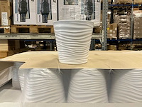 Partij potten sonora d19/h18cm mat wit (280x) - afbeelding 1 van  4