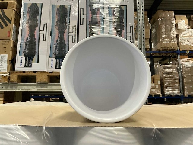 Partij potten sonora d19/h18cm mat wit (280x) - afbeelding 3 van  4