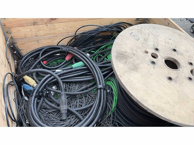 Partij power kabels in pallet - afbeelding 2 van  2