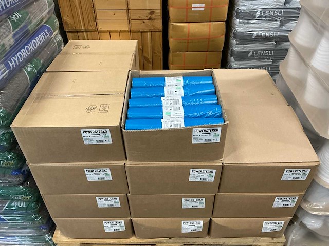 Partij powersterko afvalzakken blauw 65/25x140cm t70 (210x) - afbeelding 1 van  4