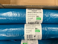 Partij powersterko afvalzakken blauw 65/25x140cm t70 (210x) - afbeelding 3 van  4