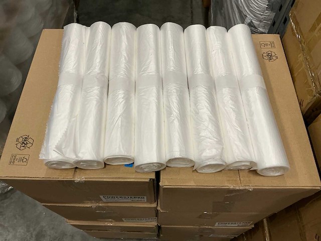 Partij powersterko afvalzakken transparant 65/28x140cm t20 (160x) - afbeelding 2 van  3