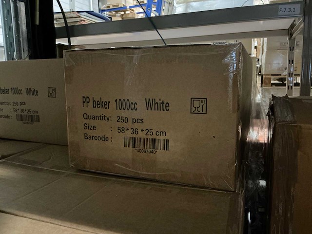 Partij pp bekers 1000cc white (6750x) - afbeelding 5 van  5