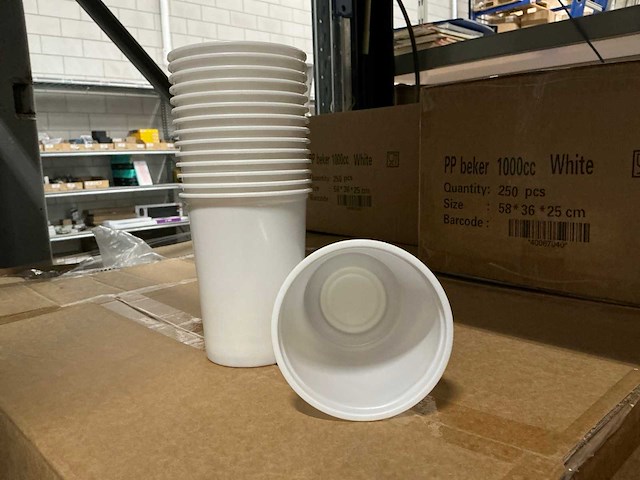 Partij pp bekers 1000cc white (6750x) - afbeelding 2 van  5