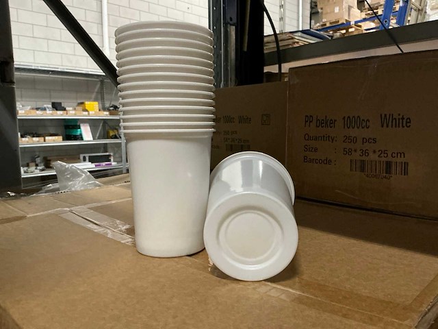 Partij pp bekers 1000cc white (6750x) - afbeelding 3 van  5