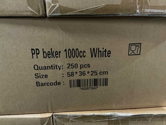 Partij pp bekers 1000cc white (6750x) - afbeelding 5 van  5