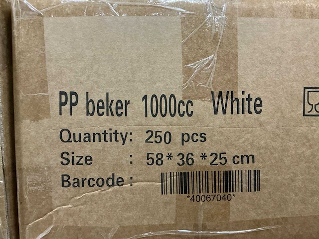 Partij pp bekers 1000cc white (8250x) - afbeelding 3 van  5
