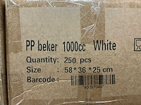 Partij pp bekers 1000cc white (8250x) - afbeelding 3 van  5