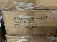Partij pp bekers 480cc transparant & 1000cc + deksels met kruis (16000x) - afbeelding 6 van  8