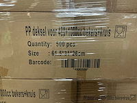Partij pp bekers 480cc transparant & 1000cc + deksels met kruis (16000x) - afbeelding 8 van  8