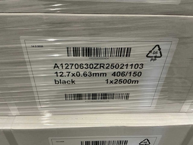 Partij pp omsnoeringsbanden 12.7x0.63mm 406/150 black 2500m (28x) - afbeelding 3 van  4