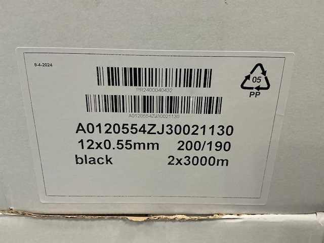 Partij pp omsnoeringsbanden 12x0.55mm 200/190 black 3000m (31x) - afbeelding 2 van  2