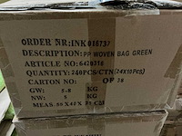 Partij pp woven bags green 13x13x11,5cm (1530x) - afbeelding 6 van  6