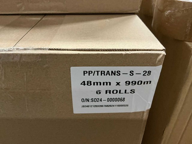 Partij pp/trans 48mmx990m rollen tape (88x) - afbeelding 3 van  3