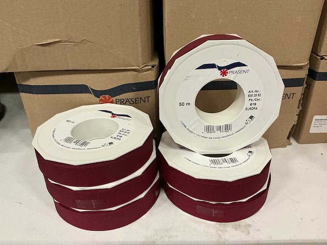 Partij prasent rollen lint 50m (156x) - afbeelding 3 van  4