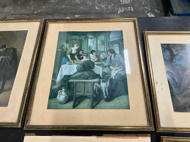 Partij prent in lijst - afbeelding 3 van  9