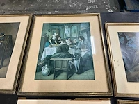 Partij prent in lijst - afbeelding 3 van  9