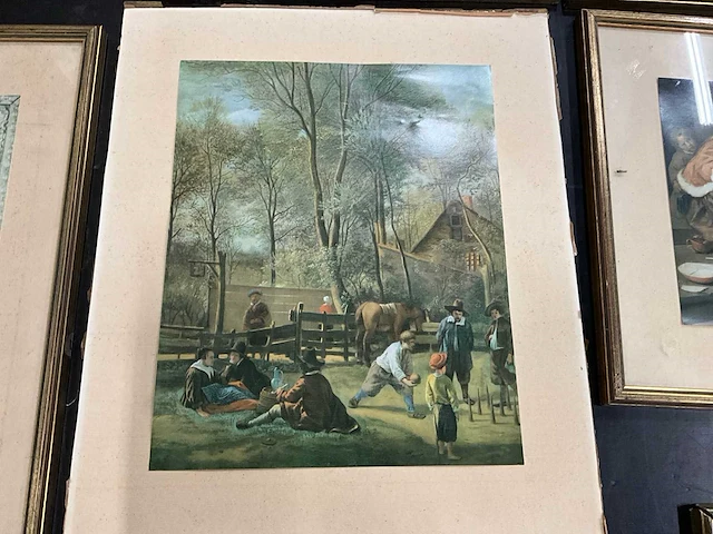 Partij prent in lijst - afbeelding 6 van  9
