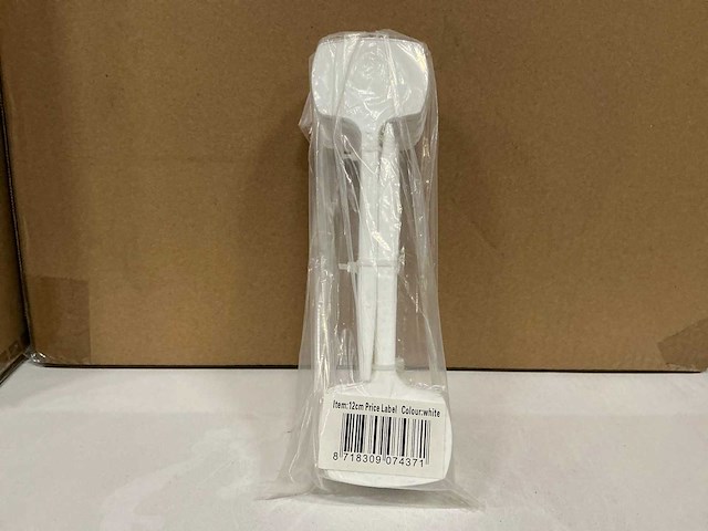 Partij price labels 12cm white (6000x) - afbeelding 1 van  4