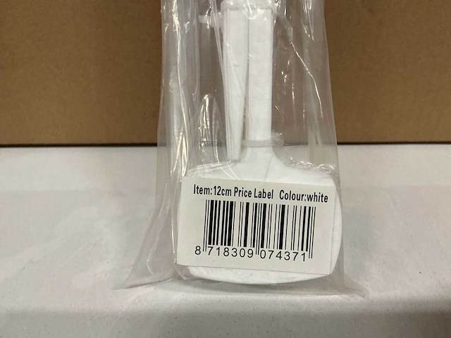 Partij price labels 12cm white (6000x) - afbeelding 2 van  4
