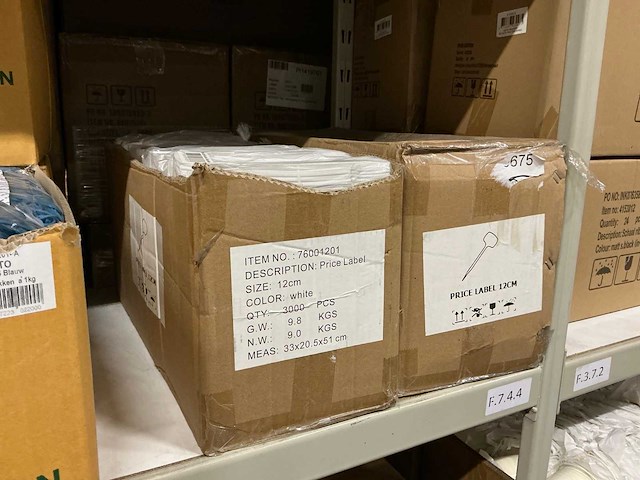 Partij price labels 12cm white (6000x) - afbeelding 3 van  4