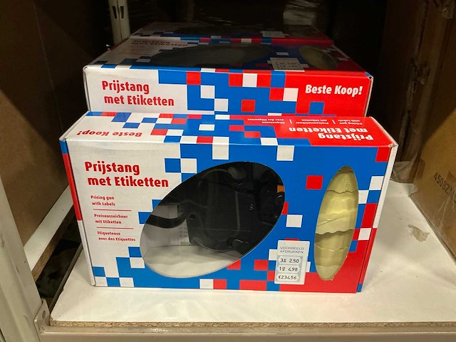 Partij prijstangen met etiketten (7x) - afbeelding 1 van  2