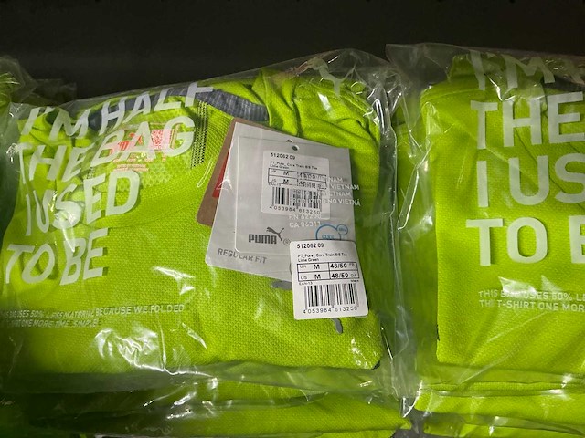 Partij puma shirts lime green (49x) - afbeelding 4 van  4