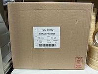 Partij pvc 60my transparant tape 15mm 66mt (680x) - afbeelding 3 van  3