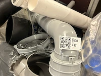 Partij pvc afvoerbuizen, hulpstukken en installatiemateriaal - afbeelding 4 van  6