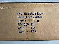 Partij pvc electrical insulation tape 0.2mm x 19mm x 20m black (3500x) - afbeelding 4 van  4