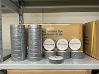 Partij pvc electrical insulation tape 0.2mm x 19mm x 20m grey (3500x) - afbeelding 1 van  4