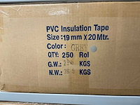 Partij pvc electrical insulation tape 0.2mm x 19mm x 20m grey (3500x) - afbeelding 4 van  4