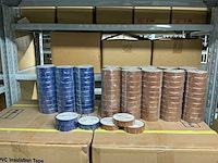 Partij pvc insulation tape 19mm x 20mtr blue&brown (636x) - afbeelding 1 van  2
