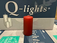 Partij q-lights pillar candles 50x100mm robijn (1140x) - afbeelding 1 van  4