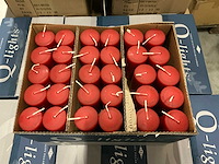 Partij q-lights pillar candles 50x100mm robijn (1140x) - afbeelding 2 van  4