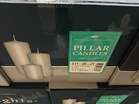 Partij q-lights pillar candles rood 50x80mm (1200x) - afbeelding 3 van  3