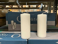Partij q-lights pillar candles wit 60x150mm (1700x)