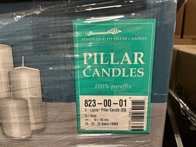 Partij q-lights pillar candles wit 60x150mm (1700x) - afbeelding 4 van  4