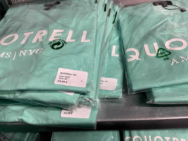 Partij quotrell t-shirts mint (105x) - afbeelding 5 van  8