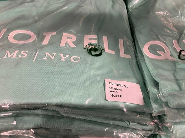 Partij quotrell t-shirts mint (105x) - afbeelding 7 van  8