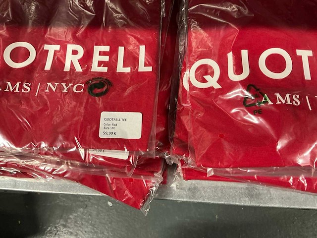 Partij quotrell t-shirts rood (162x) - afbeelding 6 van  7